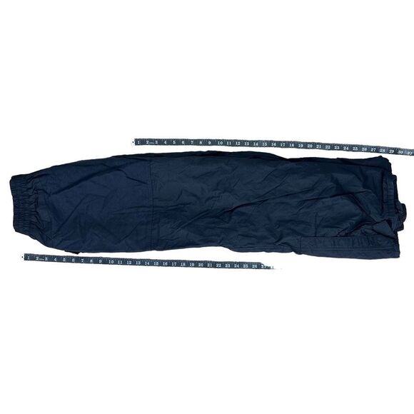 Black Dot Navy Blue Snow Ski Snowboard Pants Size M Drawstring Outdoor Nylon - Picture 3 of 9